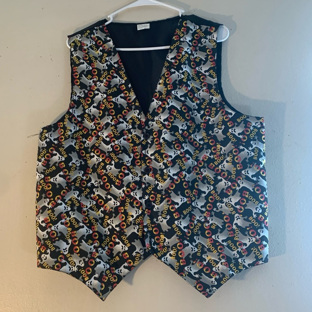 Halloween Boo Ghost Vest Adult Size X-Large